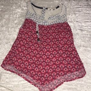 rewined patterned tank top